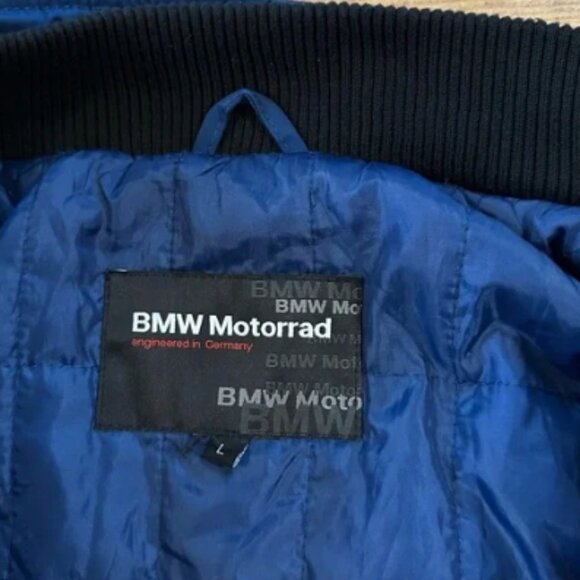 BMW Motorrad Men’s Blue Jacket Size Large Midweight Quilted - Picture 3 of 11